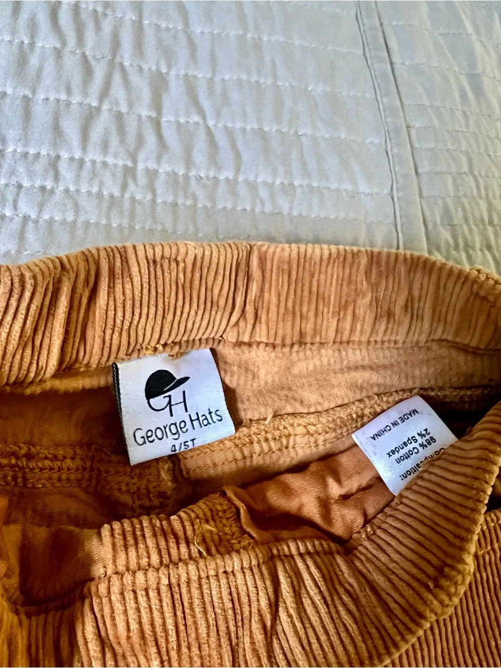 George Hats Boys Corduroy Pull-On Pants | Size 4/5T